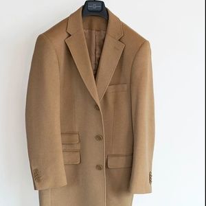 Combatant Gentlemen Camel Wool Overcoat